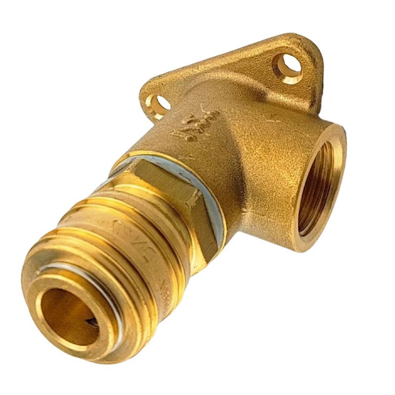 3/4" Wand Verteiler Dose Innengewinde IG auf 1-fach Kupplungdose NW 7,2 Messing