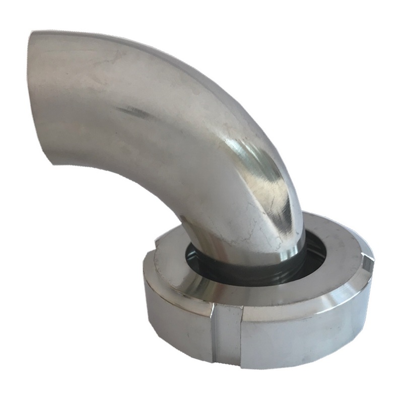 DN 20 Milchrohr Verschraubung DIN 11851 Mutterteil 90° Bogen Kegel Stutzen ÜWM Anschweißende ID x AD 20 x 24 mm - PN 25 bar