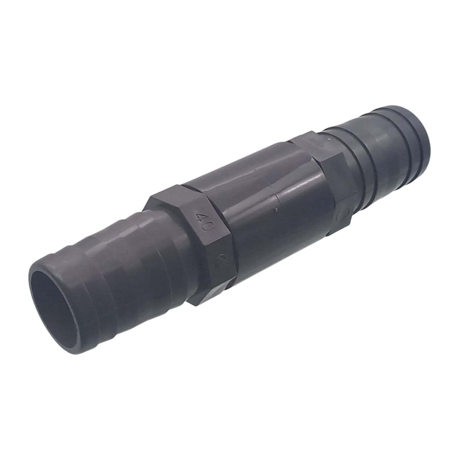 40 mm PVC PROFI Gerade Schlauch Verbinder Stutzen Tülle Pool Teich Garten - PN 10 bar - Montage-Set