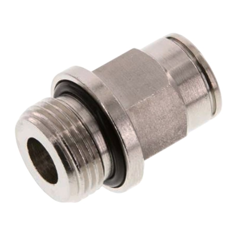 4 mm x 1/8" Pneumatik Schnell Steck Verbinder IQS MSV Messing Außengewinde zylindrisch - PN 16 bar