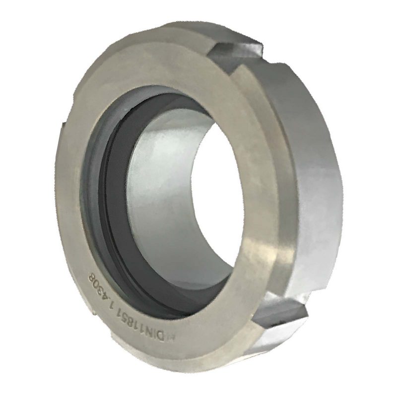 DN 100 Milchrohr Verschraubung DIN 11851 Schraubschauglas Anschweißende ID x AD 100 x 104 mm - PN 25 bar