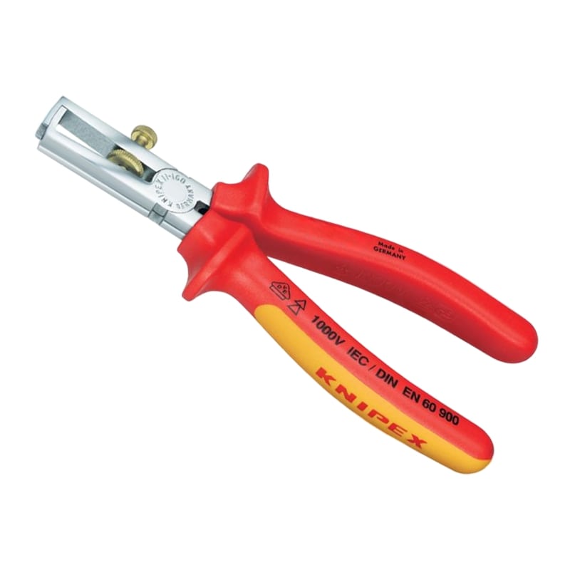 160 mm Abisolier Zange verchromt 2K Griffe Knipex