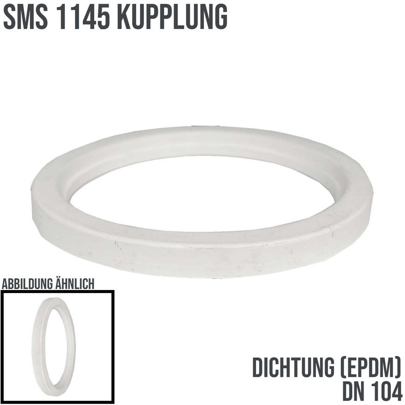 DN 104 SMS 1145 Kupplung Dichtung EPDM FDA - weiß