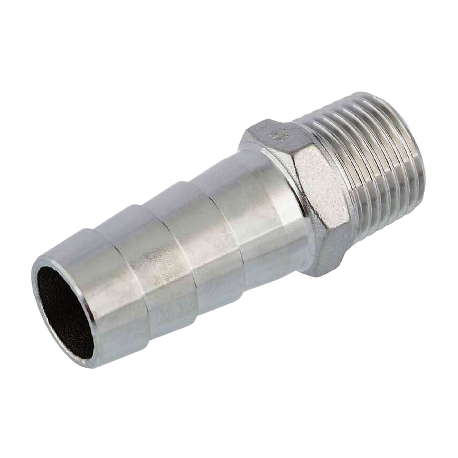 25 mm x 1 1/4" Zoll Schlauch Tülle Stutzen Außengewinde AG Nippel Edelstahl AISI 316 VA  Fitting - PN 20 bar