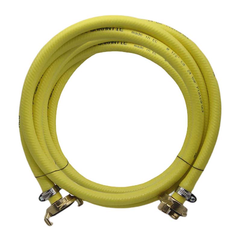 3/4" 19 mm Garten Wasser Bewässerung Schlauch Garnitur gelb Schnellkupplung 3 Lagen - PN 6 bar - 30 m