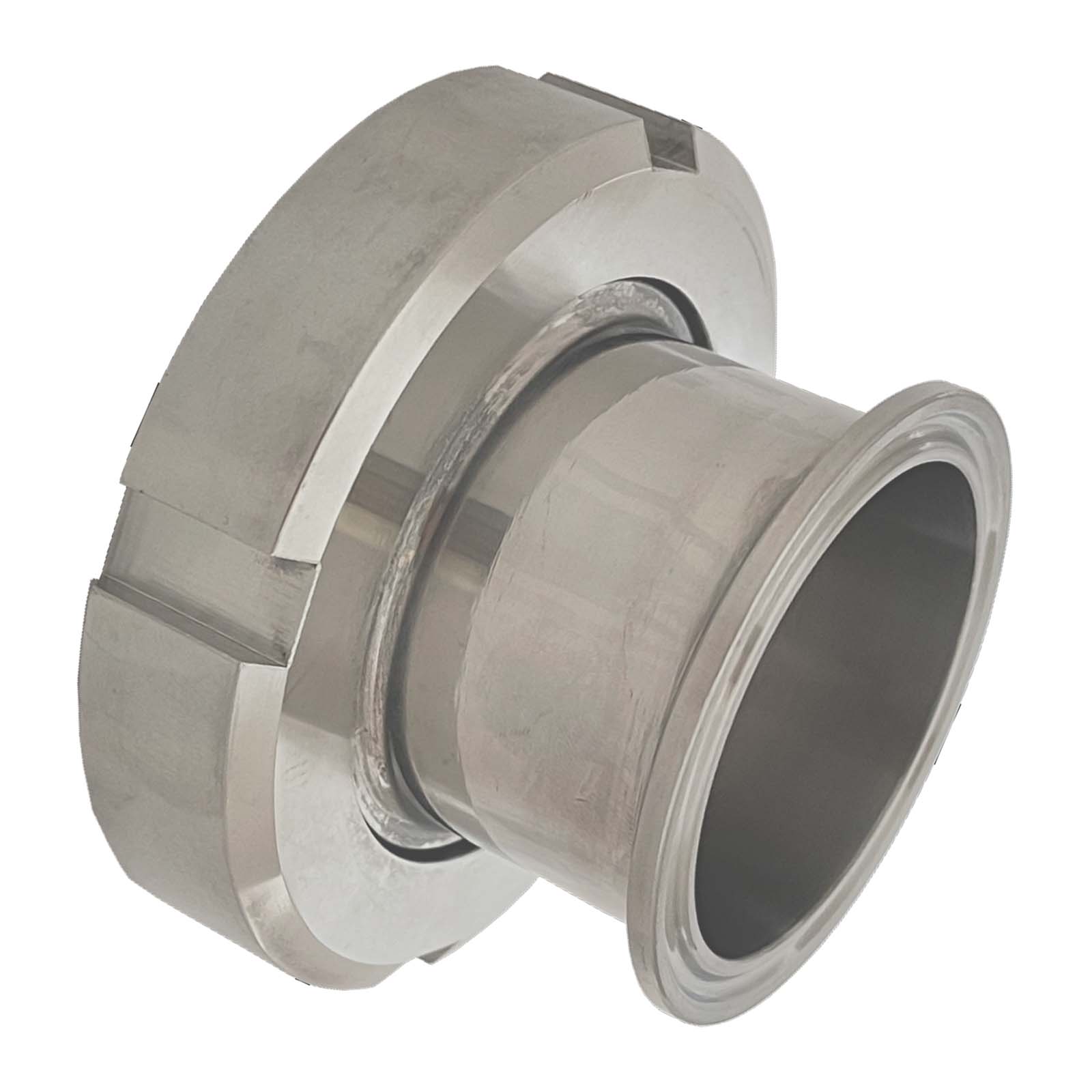 DN 80 Milchrohr Verschraubung DIN 11851 Übergang Adapter Mutterteil Überwurfmutter -> Clamp Teller 106,0 mm - PN 25 bar