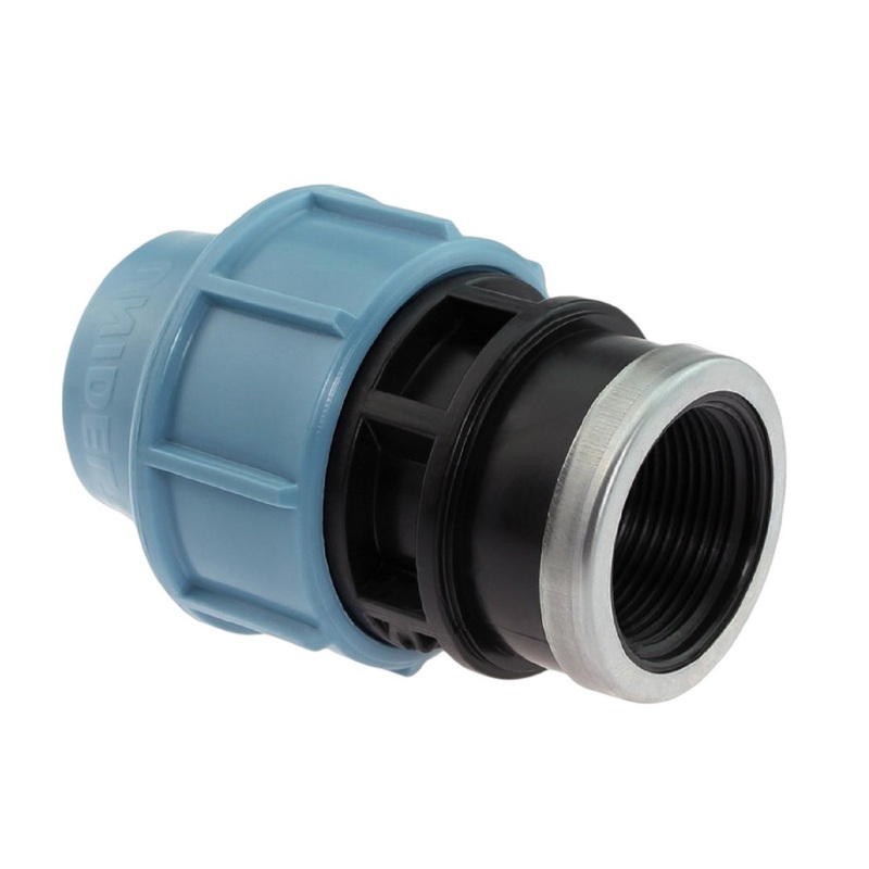 110 mm x 4" PE PP Fitting Klemm Verbinder Verschraubung Muffe Rohr Kupplung x IG DVGW - Unidelta