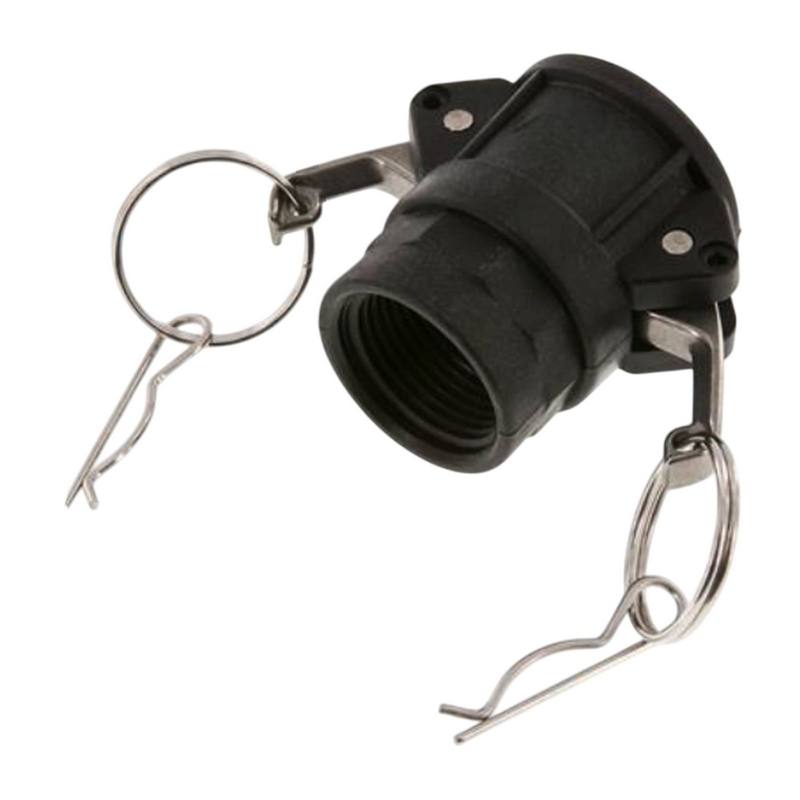 Kamlock Typ D - Mutterteil Polypropylen PP mit Innengewinde (IG) für Stecker 45,5 mm - 1 1/4" Zoll DN32 - PN 6,5 bar