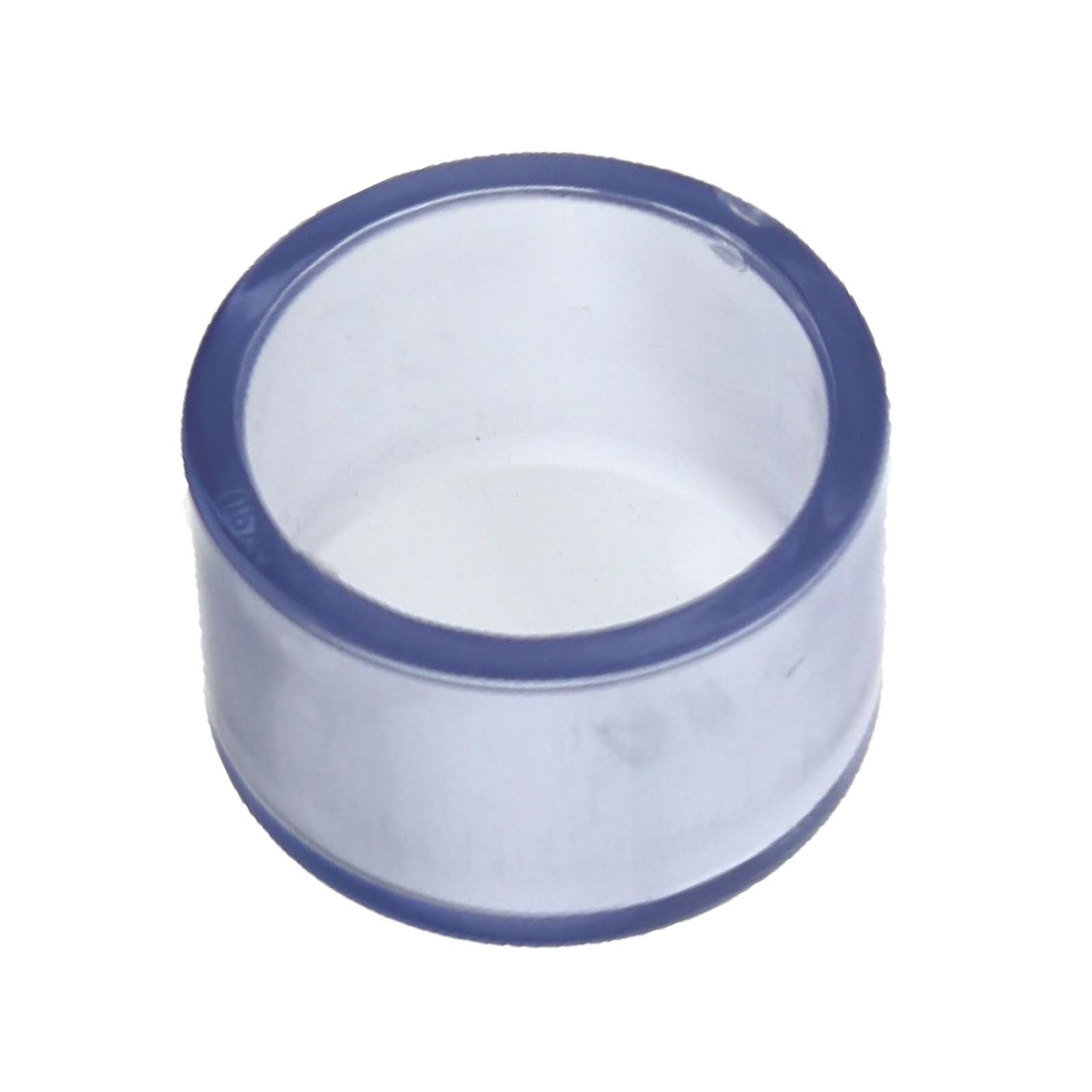 110 mm PVC Klebe Fitting End Kappe Muffe Verbinder - transparent durchsichtig - PN 16 bar