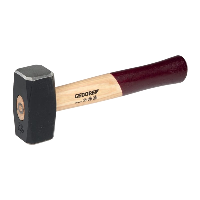 2000 g Fäustel Hammer Hickory Stiel Stahl geschmiedet GEDORE DIN 6475
