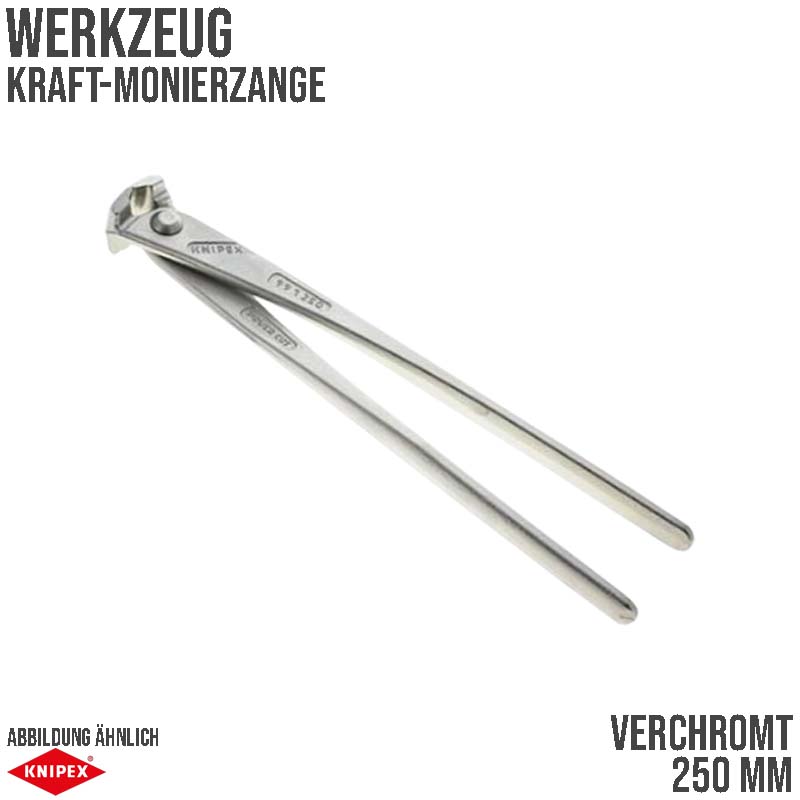 250 mm Kraft Monier Zange verchromt Knipex