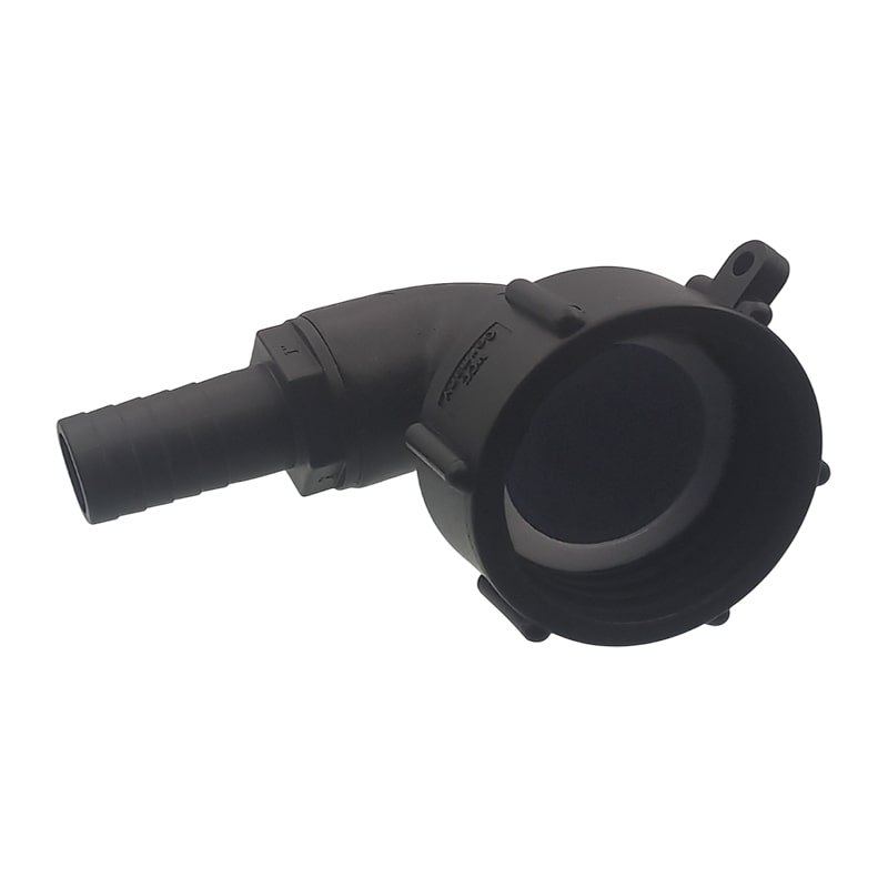S60 x 6 IBC Winkel 90° Adapter Tülle Stutzen 25 mm 1" Container Fass Tank Zubehör PN 10 bar