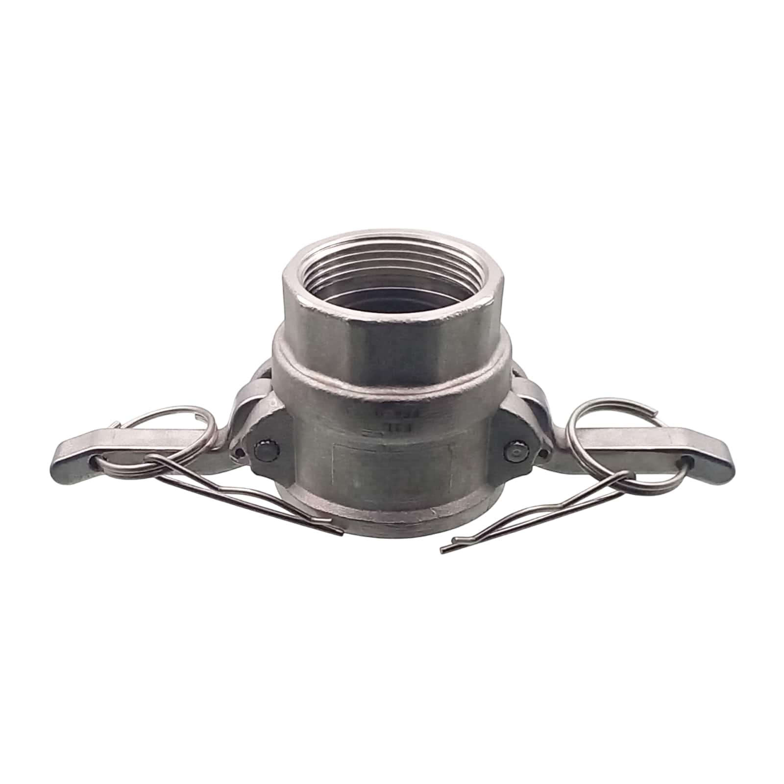 Kamlock Typ D - Mutterteil Edelstahl V4A (AISI 316) mit Innengewinde (IG) für Stecker 91,5 mm - 3" Zoll DN 80 PFA beschichtet - PN 8,5 bar