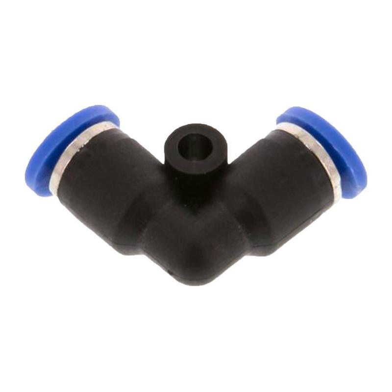 16 mm Pneumatik Steck Verbinder IQS Winkel 90° blau/schwarz PA PU Schlauch - PN 20 bar