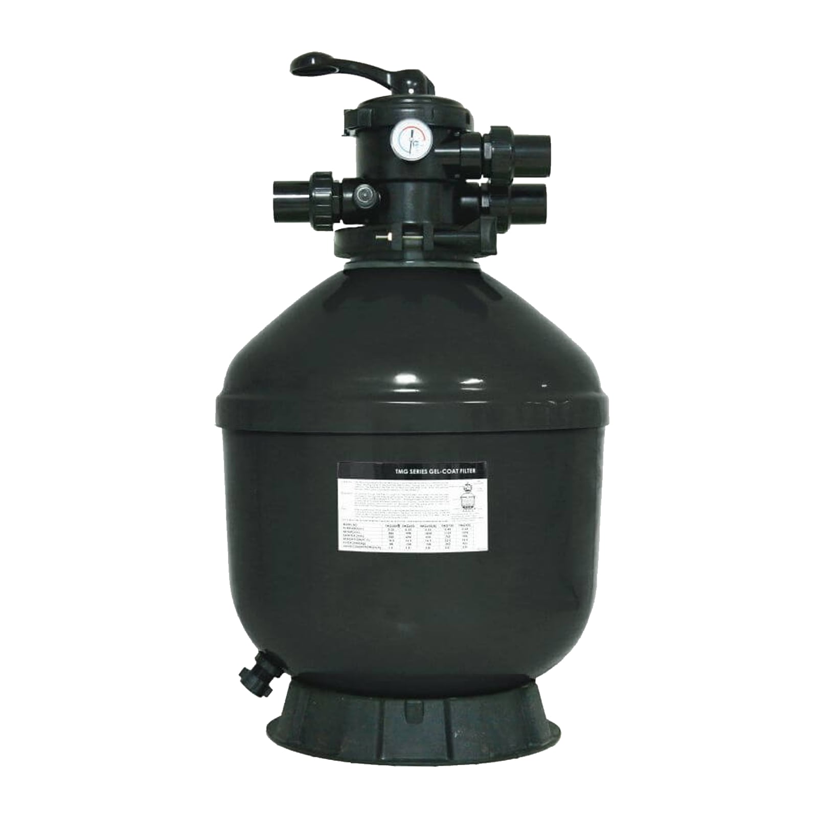 Sandfilter Anlage TMG 750 Polyester 63 mm 2" Klebemuffe  2,5 bar grün Top Mount - max.110,5 m³