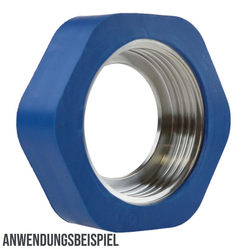 DN 80 SMS Kupplung 1145 Prallschutz Überwurfmutter ÜWM Gummi EPDM - blau
