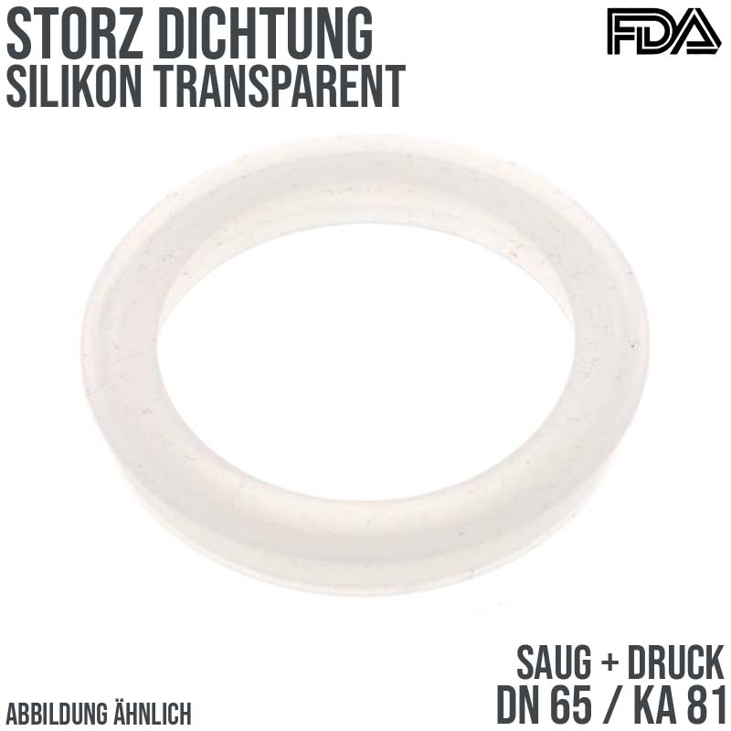 Dichtung STORZ  DN 65 KA 81 Kupplung (Saug/Druck) Silikon transparent FDA