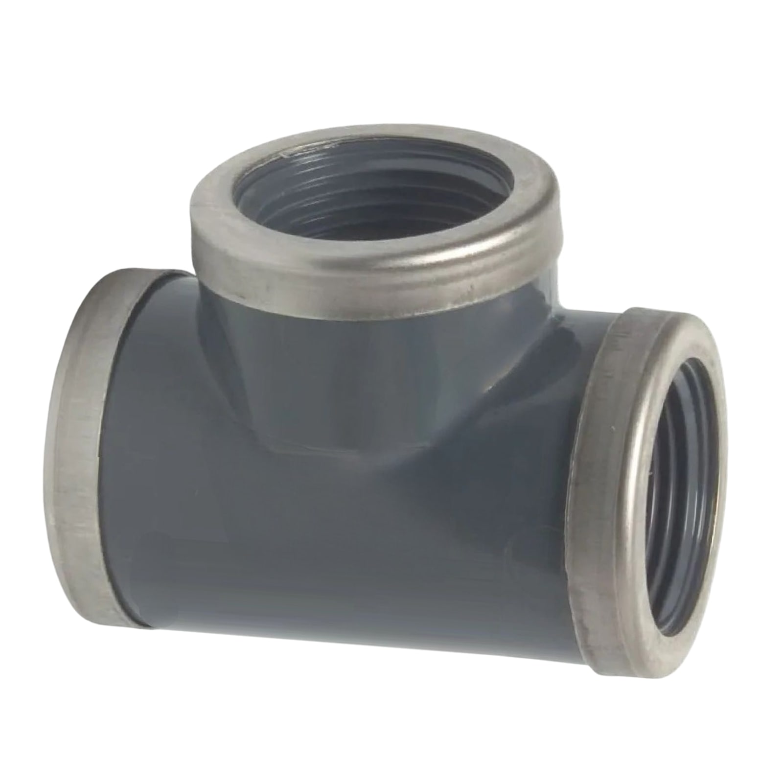 2" PVC Fitting T-Stück 90° 3-fach Innen Gewinde verstärk Verbinder - PN 16 bar