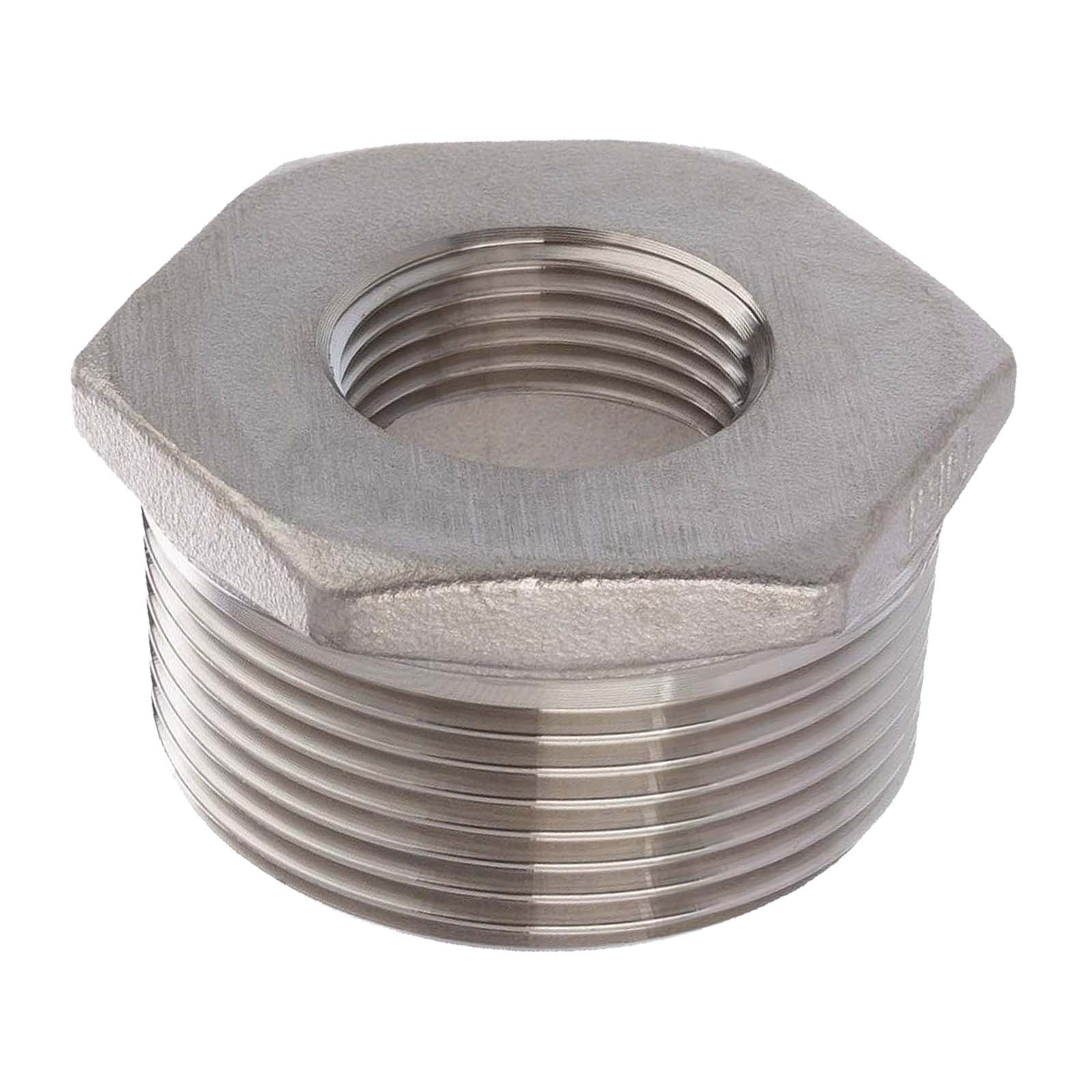 4" Edelstahl Fitting V4A AISI 316 Reduktionsstück Außen x Innengewinde - 4" x 3" - PN 16 bar