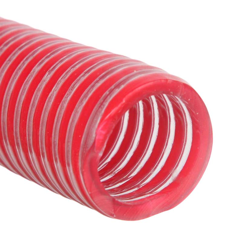 32 mm 1 1/4" Zoll Saug Ansaug Spiral Förder Pumpen Wein Alkohol Milch Schlauch rot - PN 9 bar