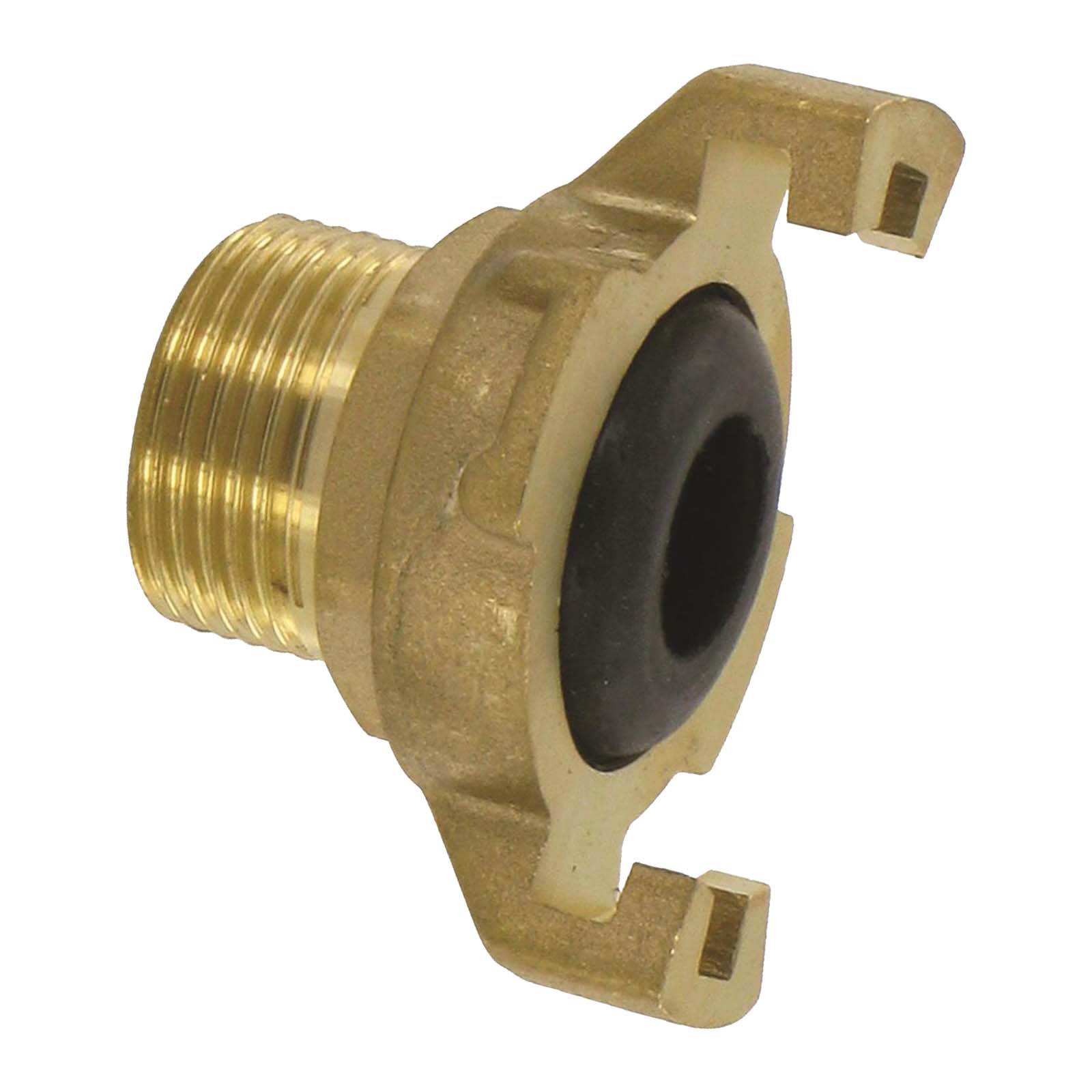 1" Pressluft Klauen Kupplung Express Messing Abstand 41 mm BSPP Außengewinde AG - PN 10 bar