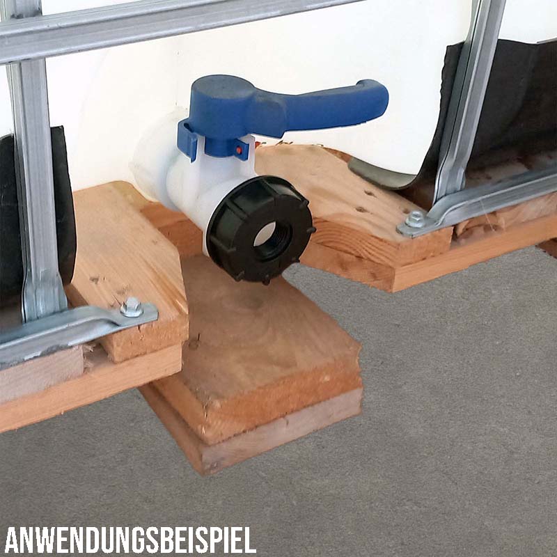 S60 x 6 IBC Adapter mit Innengewinde IG 1/2" Container Fass Tank Zubehör PN10 bar  - 10 Stück