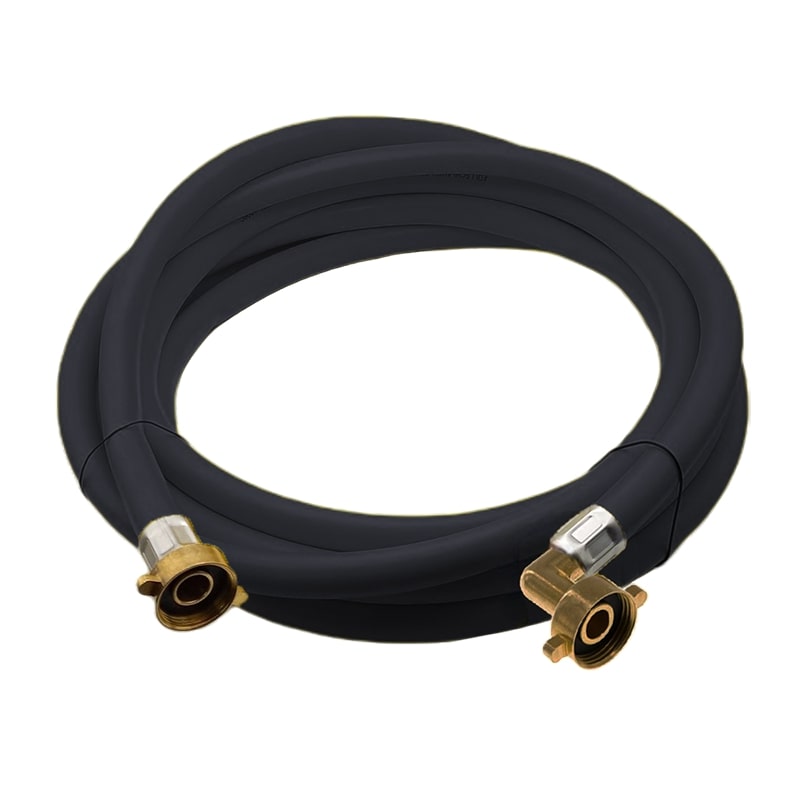 25 m Heizungs Füll Wasser Heizkörper Radiator Sanitär Schlauch schwarz - 3/4" Gerade/Winkel Anschluss - PN 8 bar