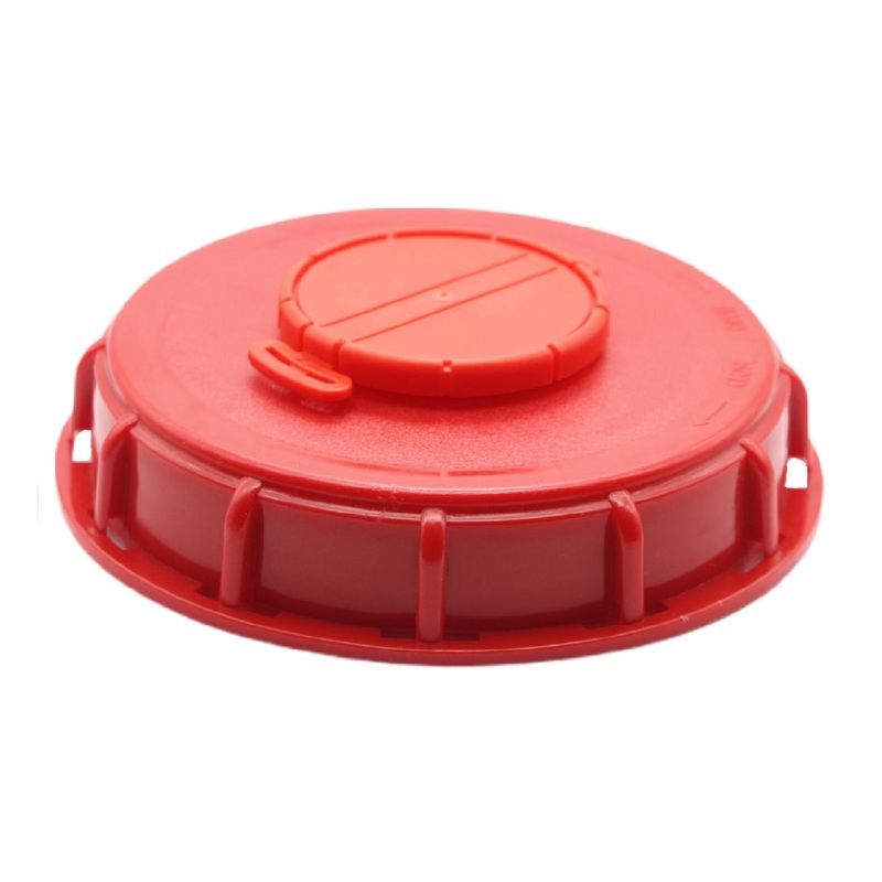 S165 x 7 DN 150 (AD 187 mm) IBC Container Einlass Deckel Verschluss Zubehör mit Einlüftung - rot