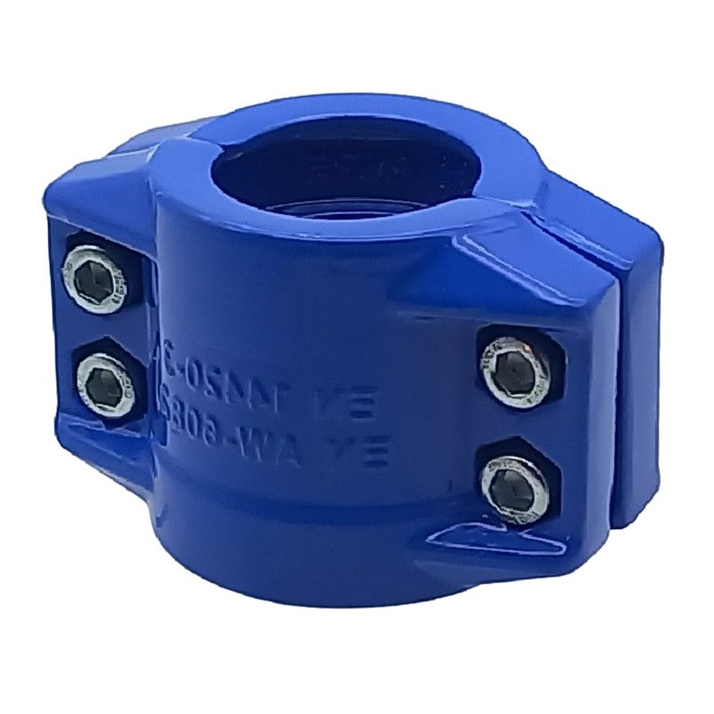 DN 32 Klemmschale Aluminium blau Spannbereich 43 - 46 mm für Schlauch ID x AD 32 x 44 mm - PN 25 bar