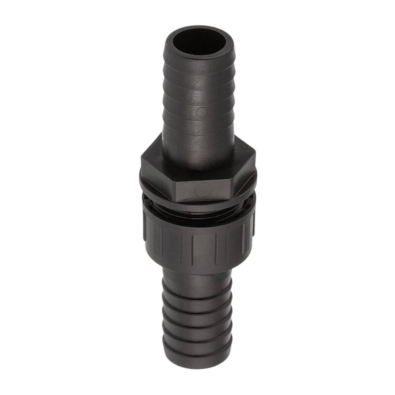 25 mm Schlauch Verschraubung 2-fach Stutzen Tülle Pool Teich Garten PP schwarz - PN 6 bar