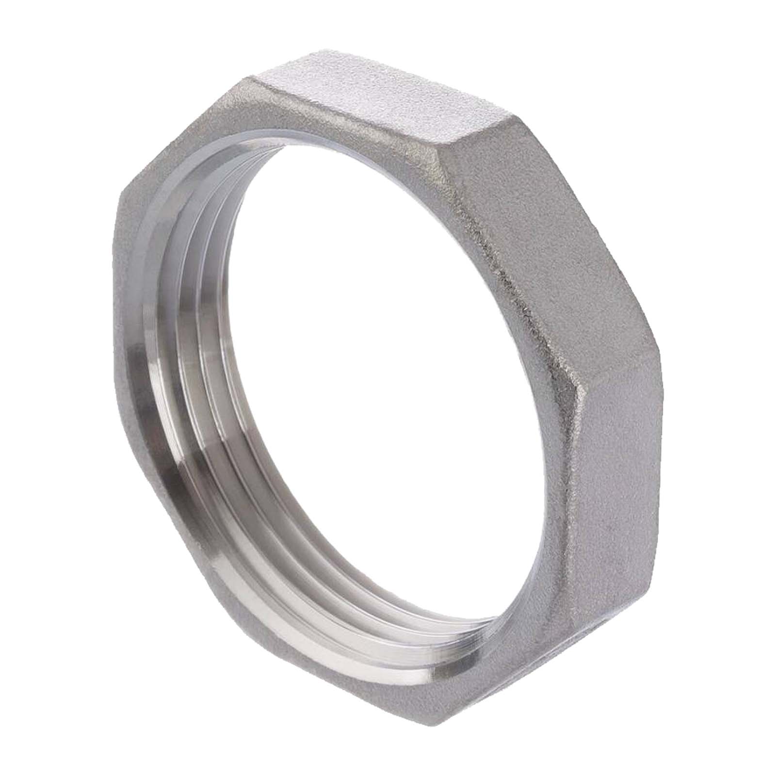 2" Edelstahl Fitting V4A AISI 316 Nr. 312 - Sechskant Mutter Innengewinde IG - PN 16 bar