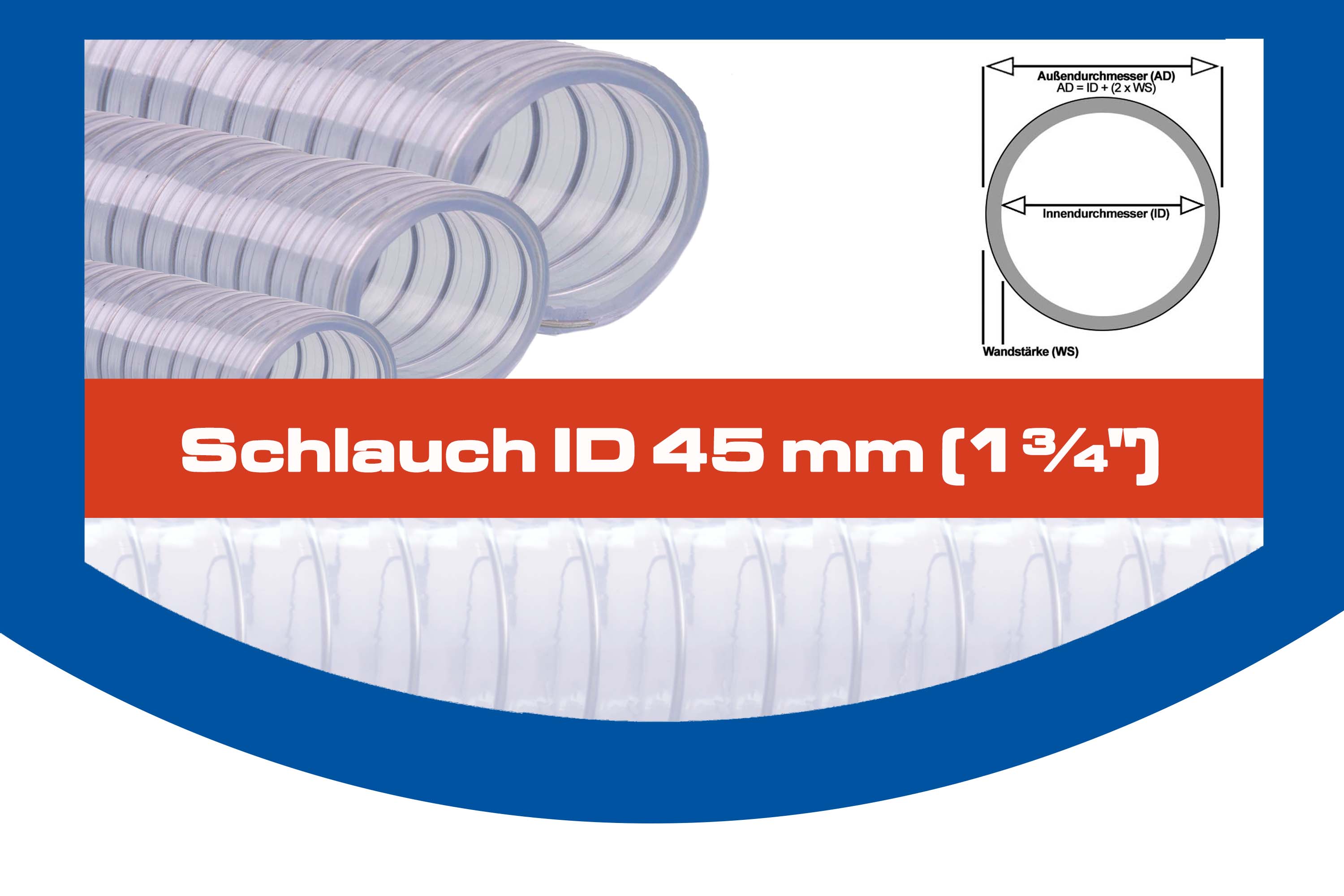 Schlauch ID 45 mm (1 3/4")