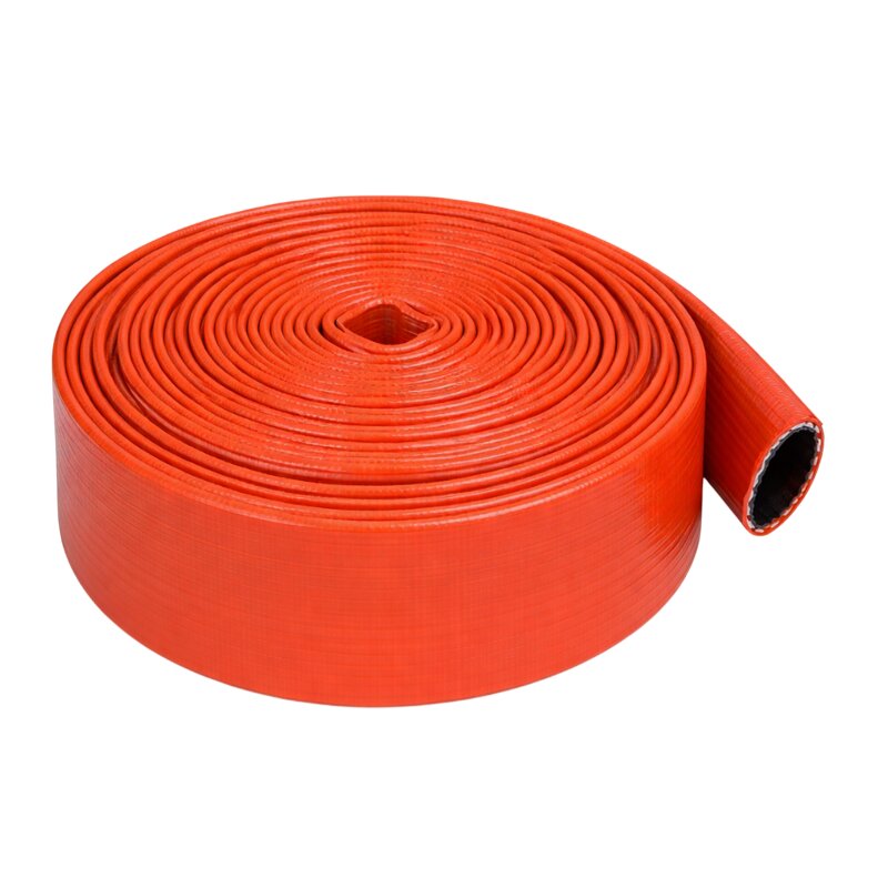 152 mm PVC Flach Schlauch schwer high duty Wasser Abwasser rot PN 6 bar - 25m