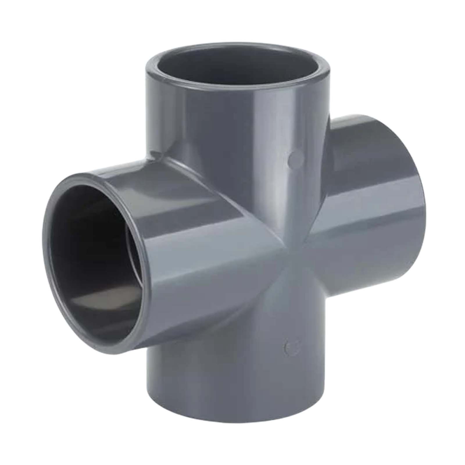 110 mm PVC Klebe Fitting Kreuz Stück 90° Winkel Muffe Verbinder - PN 10 bar
