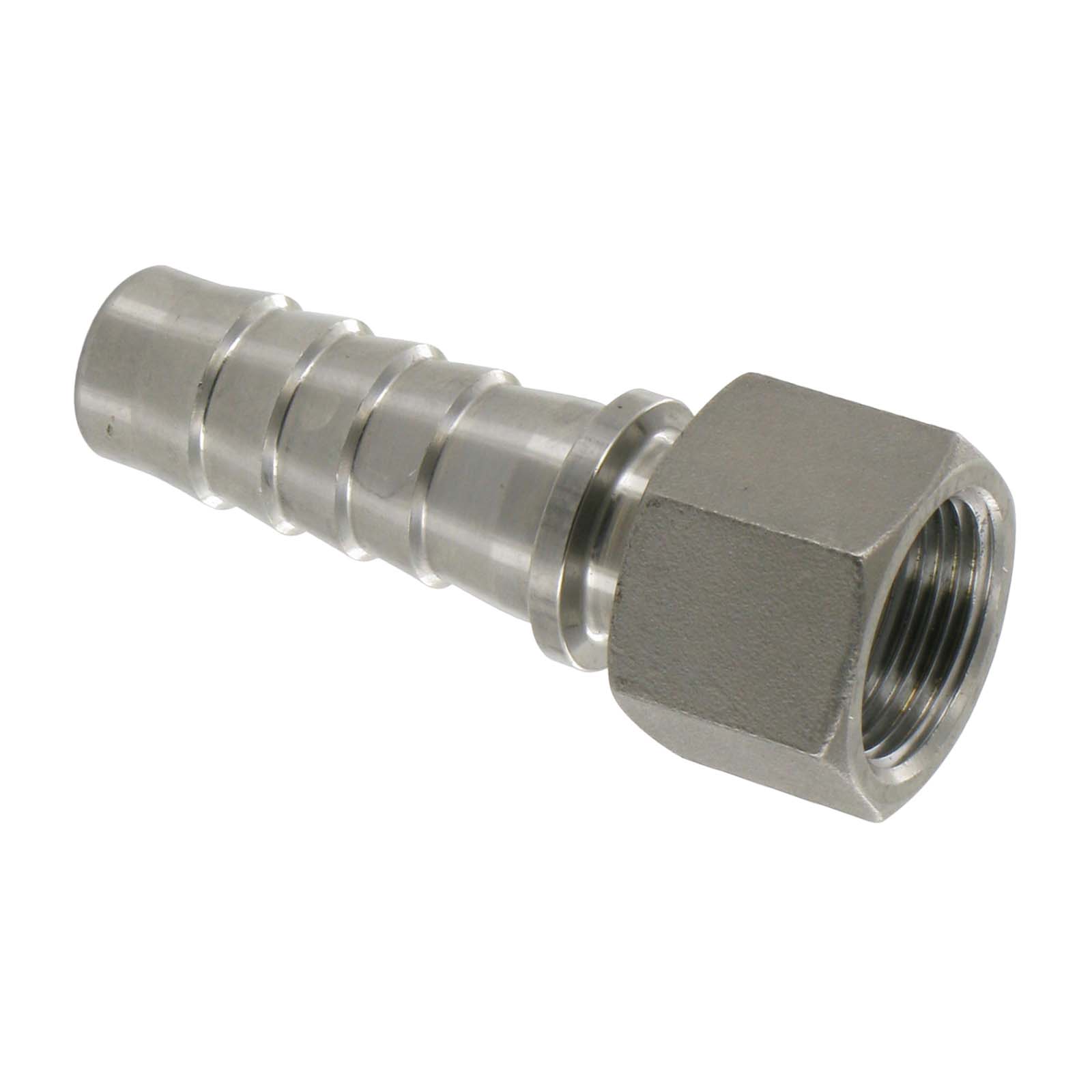 2" Dampfschlaucharmatur Innengewinde Sicherungsbund Edelstahl AISI 304 Stutzen Tülle 51 mm - PN 18 bar