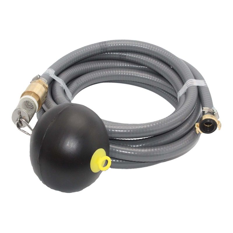 19 mm 3/4" Zoll Ansaug Saug Schlauch Pumpen Garnitur schwimmende Entnahme Schnellanschluss grau - 18 m