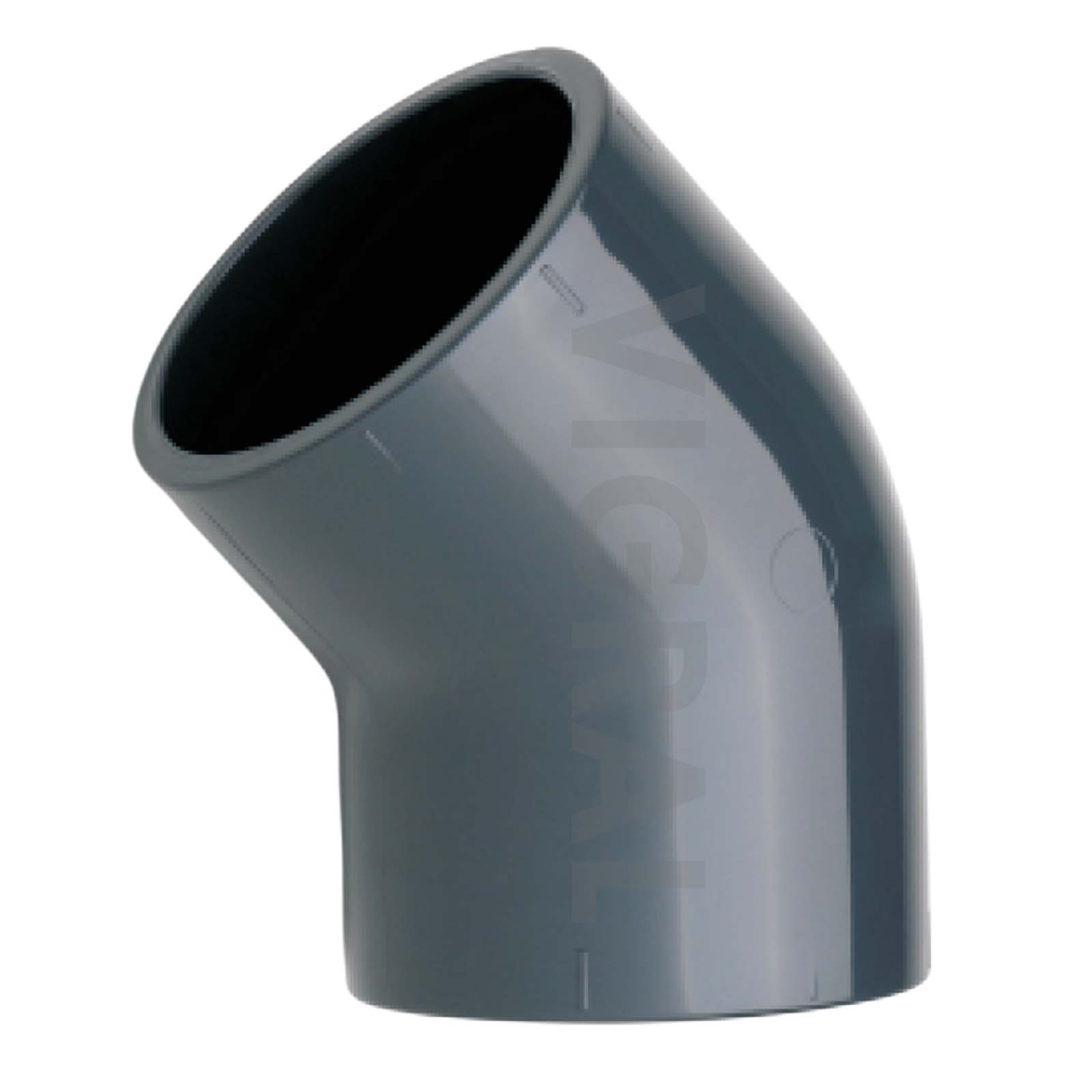 400 mm PVC Klebe Fitting Winkel 45° Muffe Verbinder - PN 10 bar