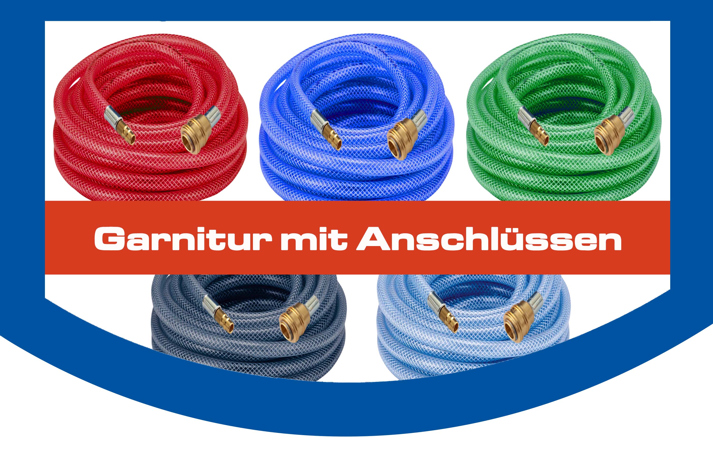 Garnitur mit Anschlüssen