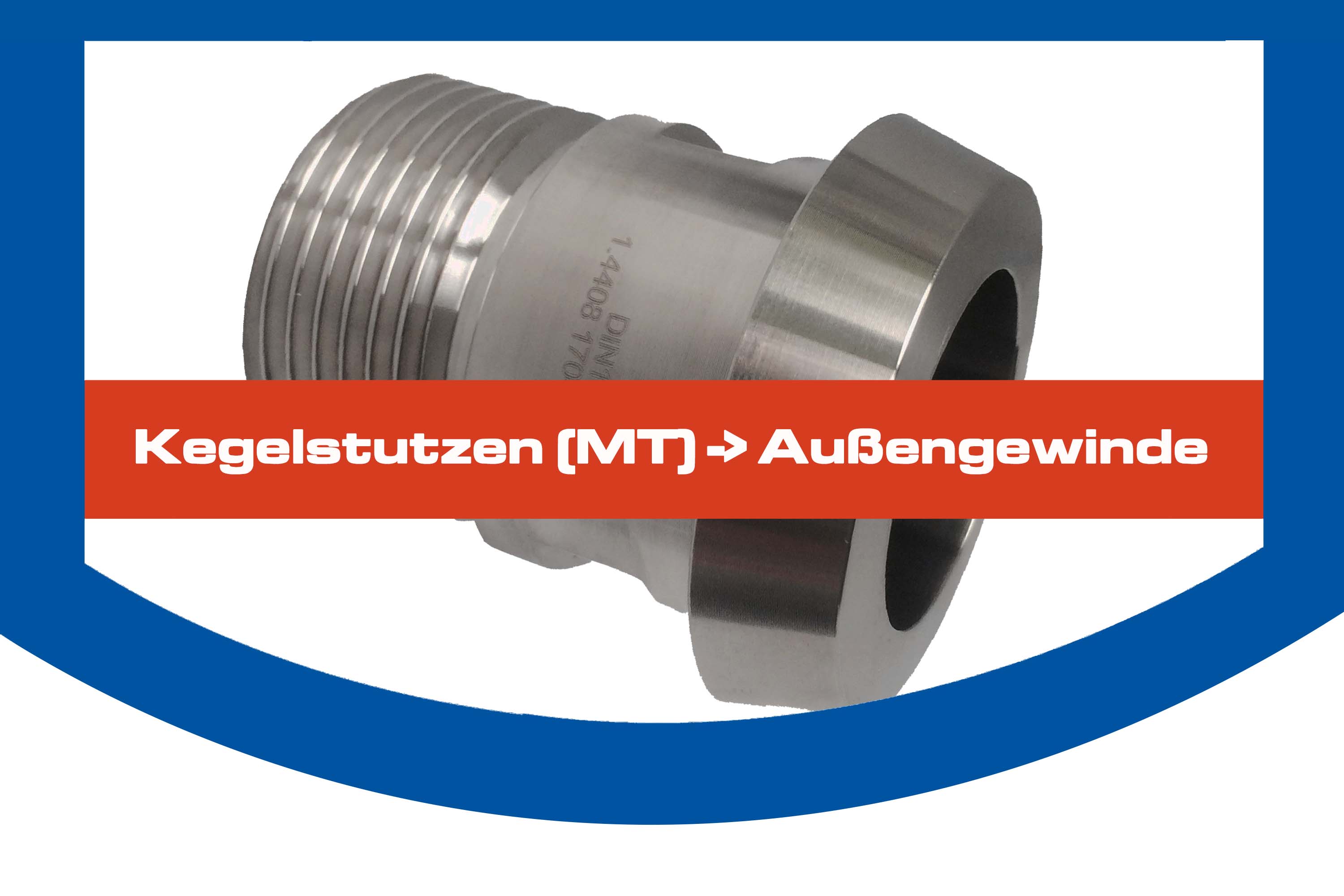 Kegelstutzen (MT) -> Außengewinde