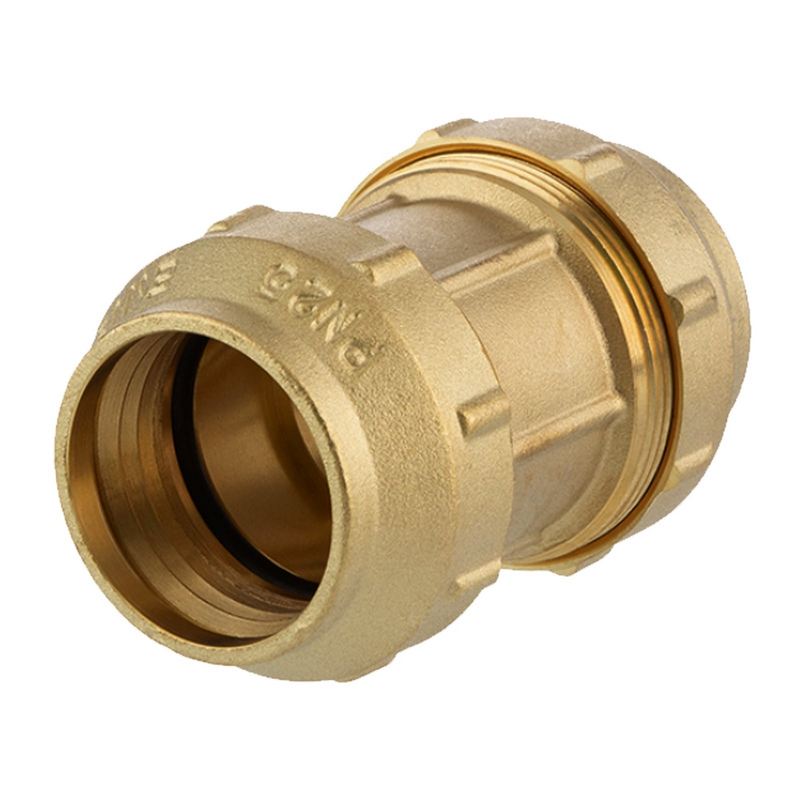 25 mm PE Fitting Klemm Verbinder Messing Verschraubung Muffe Kupplung DVGW - PN 16 bar