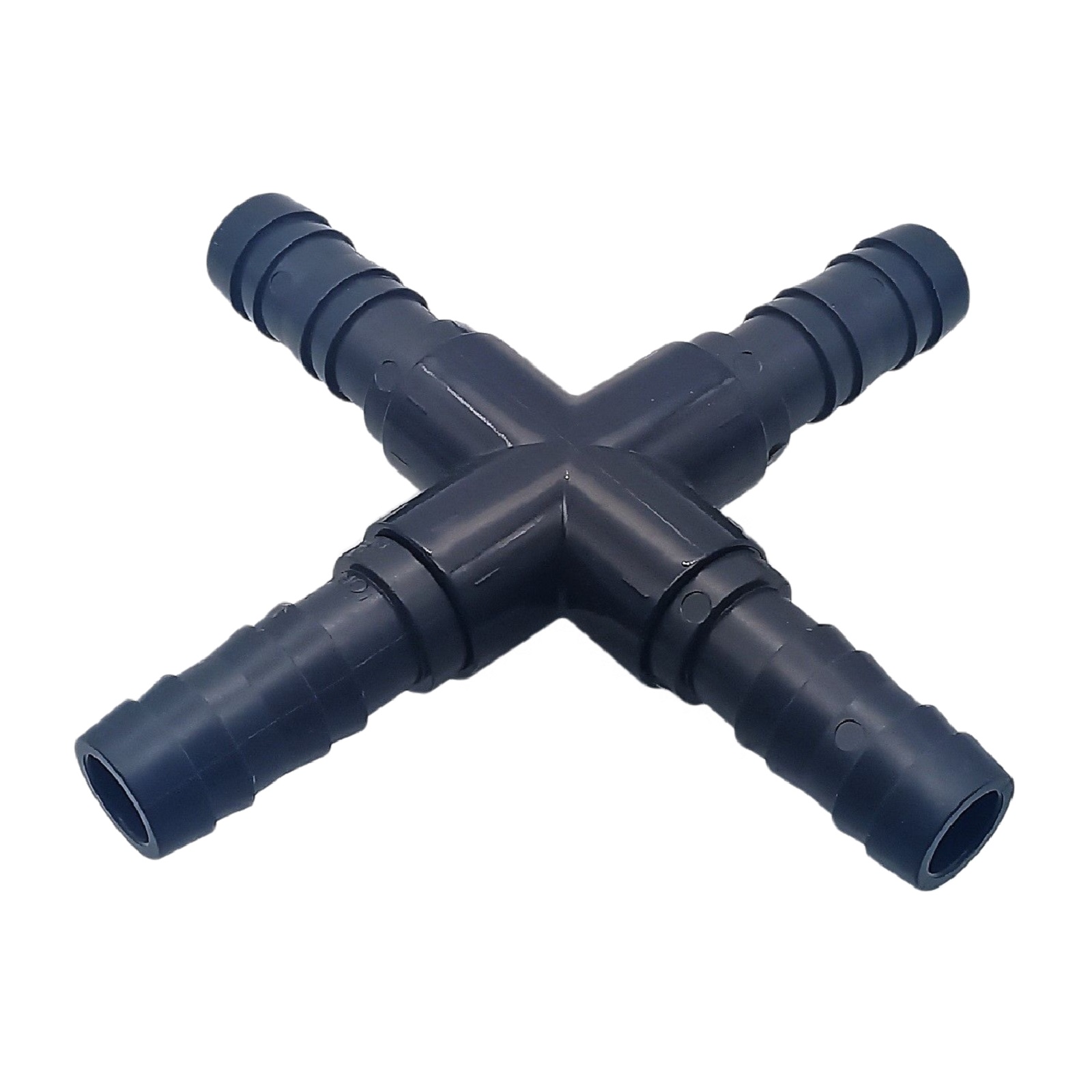 20 mm PVC PROFI Kreuz 90° Schlauch Verbinder Stutzen Tülle Pool Teich Garten - PN 10 bar - Montage-Set
