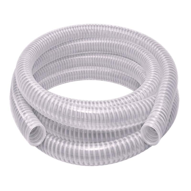 51 mm PVC Saug Schlepp AnSaug Schlepp Spiral Förder Pumpen Gülle Wasser Schlauch Multi-Purpose transparent