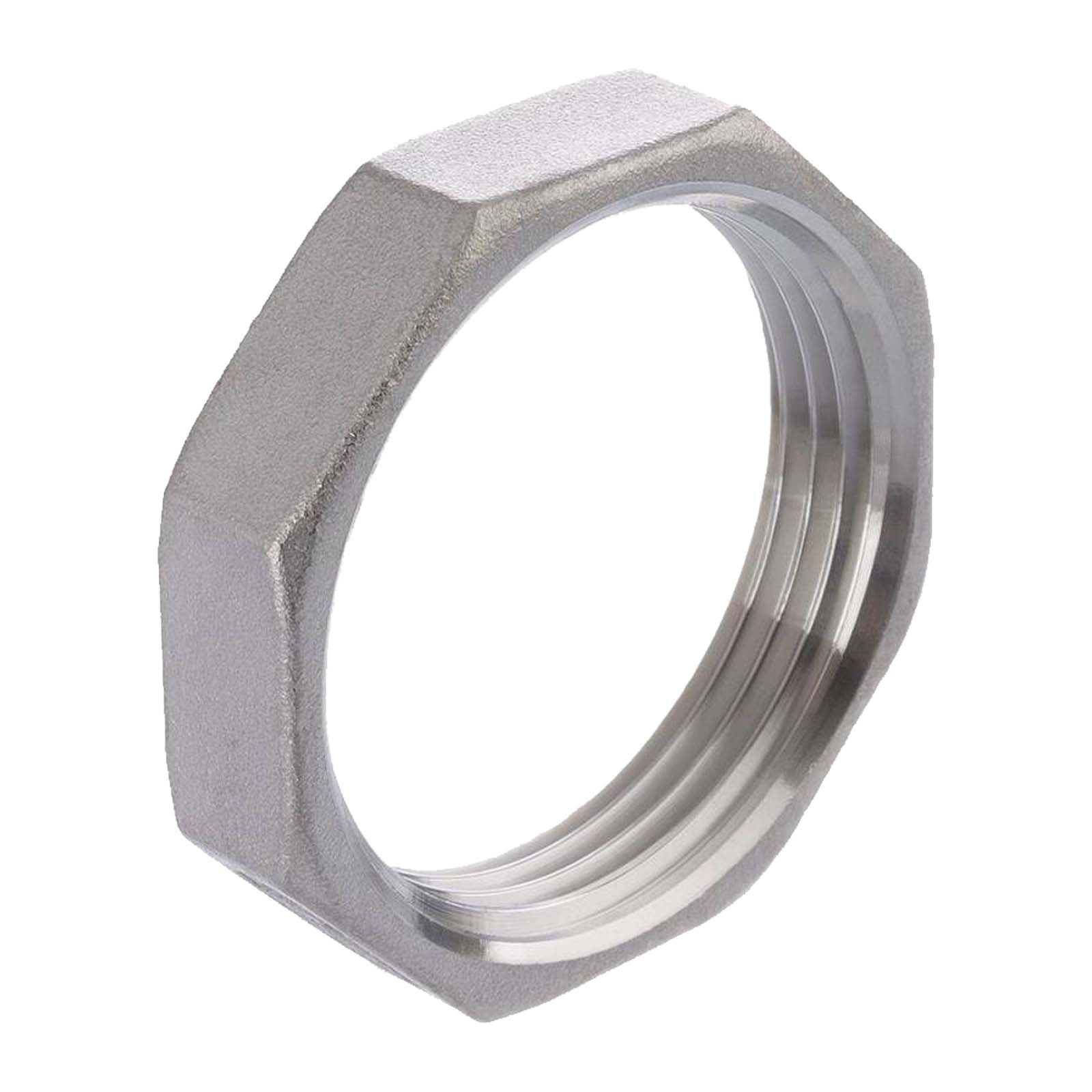 2" Edelstahl Fitting V4A AISI 316 Nr. 312 - Sechskant Mutter Innengewinde IG - PN 16 bar