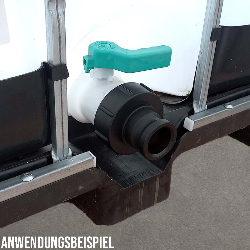 S100 x 8 IBC Adapter auf Kamlok Vaterteil DN50 (63,0mm) PP Polypropylen Container Tank Zubehör