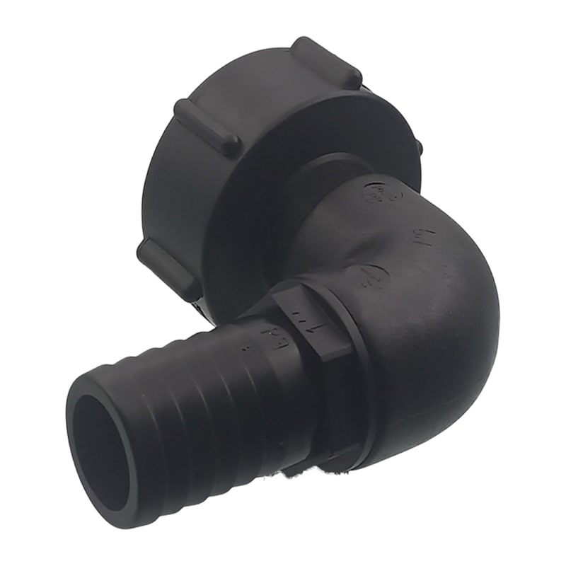 S60 x 6 IBC Winkel 90° Adapter Tülle Stutzen 32 mm 1 1/4" Container Fass Tank Zubehör PN 10 bar