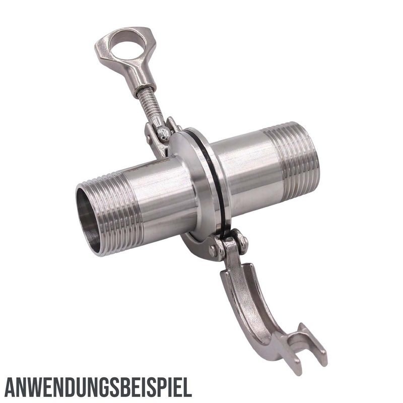 CLAMP Kupplung 45° Bogen 106 mm Schlauch Stutzen Tülle Rillen 76 mm 3" - PN 16 bar
