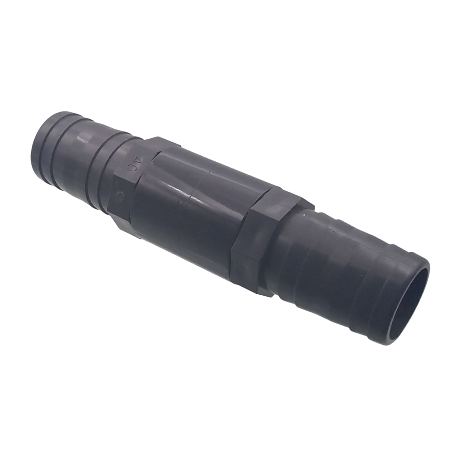 40 mm PVC PROFI Gerade Schlauch Verbinder Stutzen Tülle Pool Teich Garten - PN 10 bar - Montage-Set