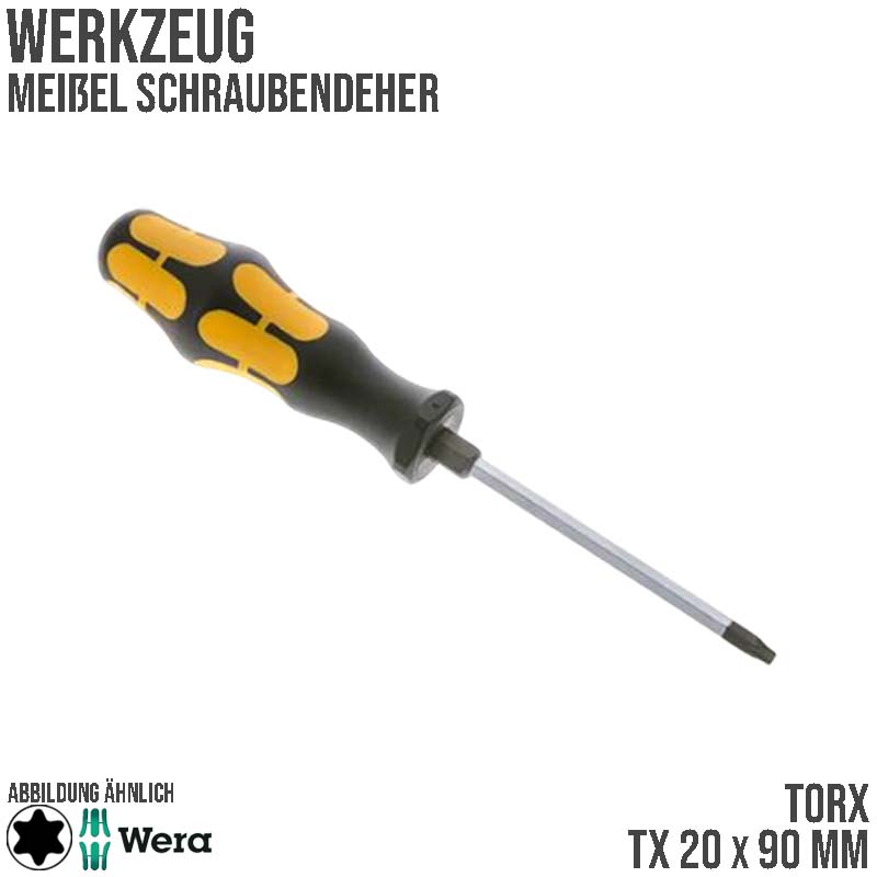 TX 20 x 90 mm TORX Schrauben Meißel Dreher Zieher - Wera Kraftform Plus 900