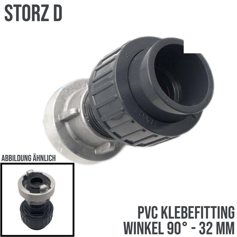 STORZ C DN 25 KA 31 Übergangsstück Adapter -> 32 mm PVC-U Klebe Fitting Verschraubung
