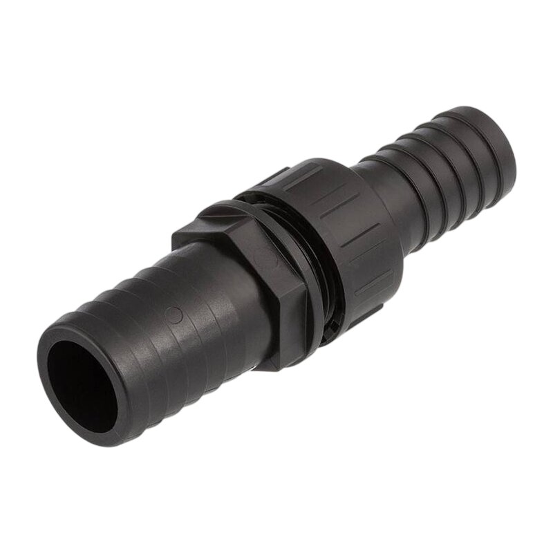 32 x 25 mm Schlauch Verschraubung reduziert 2-fach Stutzen Tülle Pool Teich Garten PP schwarz - PN 6 bar